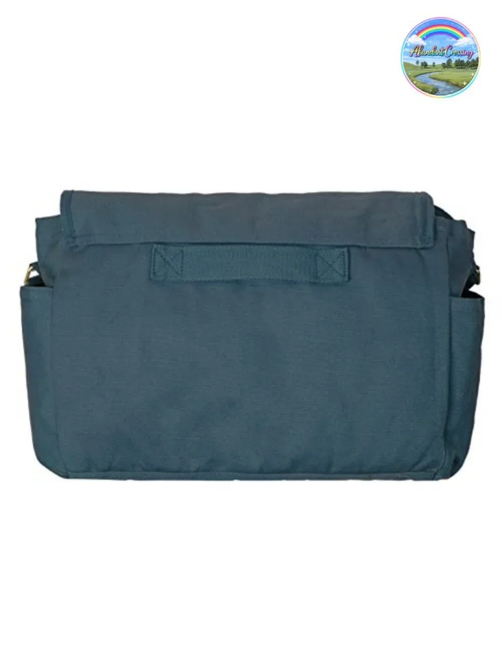 Cotton Canvas Messenger Shoulder Bag Padded Adjustable Strap Travel School